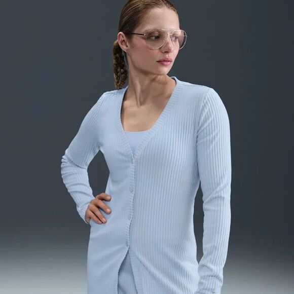Nike Sportswear Chill Knit Slim Ribbed Cardigan (Women's S) HJ1242-423 - Picture 1 of 7